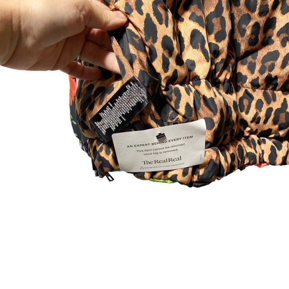 Alice + Olivia Durham Floral Leopard Print Reversible Puffer Jacket - Picture 10 of 12